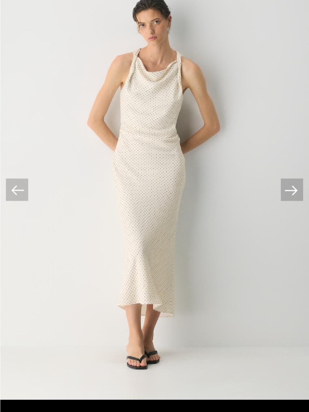 Aritzia babaton account dress polka dot birch